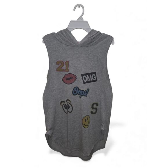Madrag Sleeveless Graphic Hoodie Size Small Gray Pre-Owned Teen Adult - Picture 4 of 8